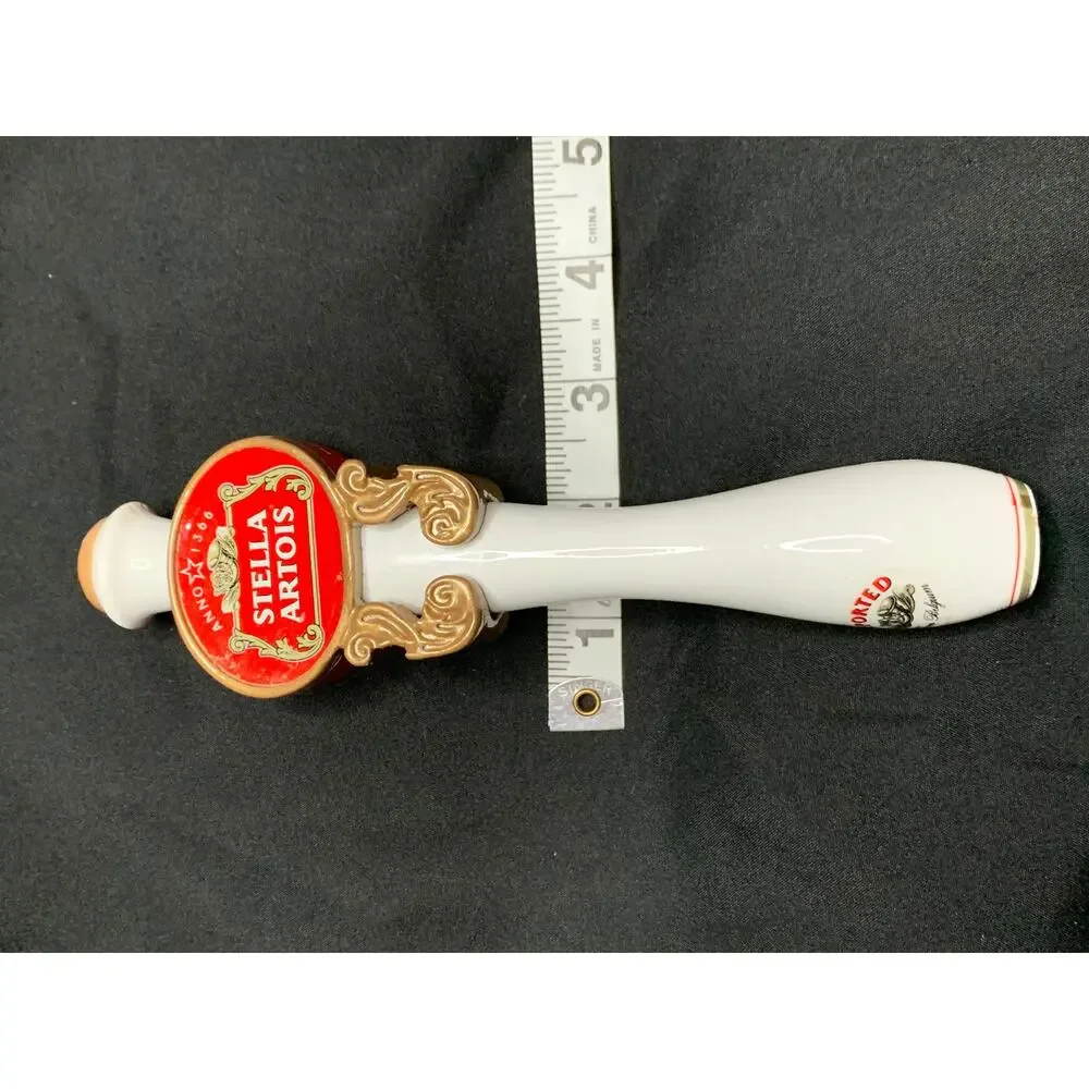 Stella Artois Beer Tap Handle White Red Gold Anno 1366 Belgium 8.25 Inch